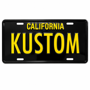 Moon Licence Plate Kustom Blk