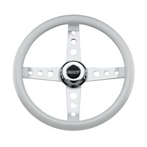 Steering Wheel Grant White 13.5 4 spoke drill
