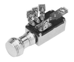 SO-CAL Speed Shop Polished Art Deco Headlight / Parking Light Switch