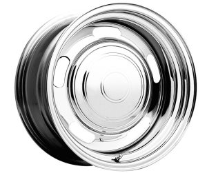 Cragar Wheel, Rally, Steel, Chrome, 15 in. x 8 in, 5 x 4.5/4.75 in. Bolt Circle, 4.25 in. Backspace, Each