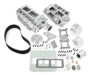 Weiand Supercharger System, BB chev Roots, 6-71 Series, Polished, 8 Percent Underdrive, For Chevrolet, Big Block, Kit