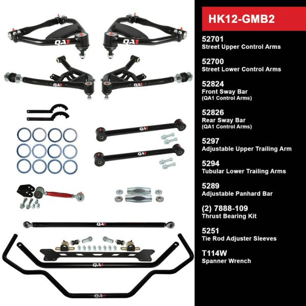 QA1 Handling Kit 2.0, Level 2, GM B-Body, 65-68, w/o Shocks, Kit