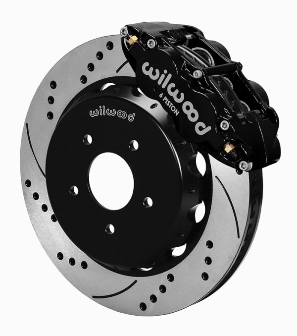Wilwood Brake Kit, Front, FNSL6R-DS Big Brake (Hat), Radial, 14.00 Rotor, SRP, Black, For Pontiac, w/Lines, Kit