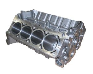 World Engine Block, Cast Iron, Motown LS Iron Block - 9.240 Deck, 3.995" Bore, +.134" Raised Cam, 55mm Cam, .842" Lifters, 350 Mains, Nodular Caps