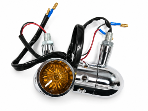 Turn Signal Light MC Silver Pair of