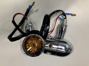 Turn Signal Light MC Silver Pair of