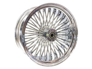 Attitude Inc Wheel, Rear, MaxSpoke, Chrome/Chrome, for Harley-Davidson , 18 x 8.5 in, 1'' Axle, Each