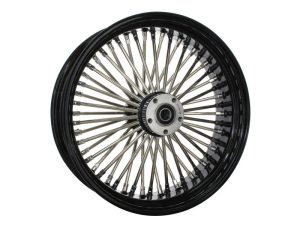 Attitude Inc Wheel, Rear, MaxSpoke, Black/Chrome Spoke, For Harley-Davidson , 18 x 5.5, 25mm Axle, Each
