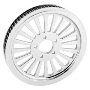 Attitude Inc Drive Belt Pulley, MaxSpoke, Harley-Davidson 1 in, 65 Tooth, Chrome, Each