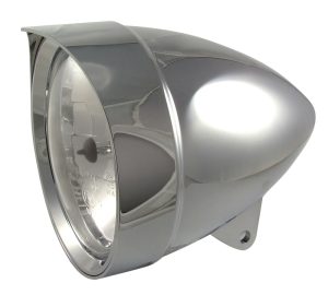 Harley Headlight assy 5-3/4' w/ tipping visor 216mm Long